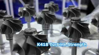 Материал лопатки турбинного колеса: K418